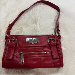 Mark Cross Red Leather Shoulder Bag